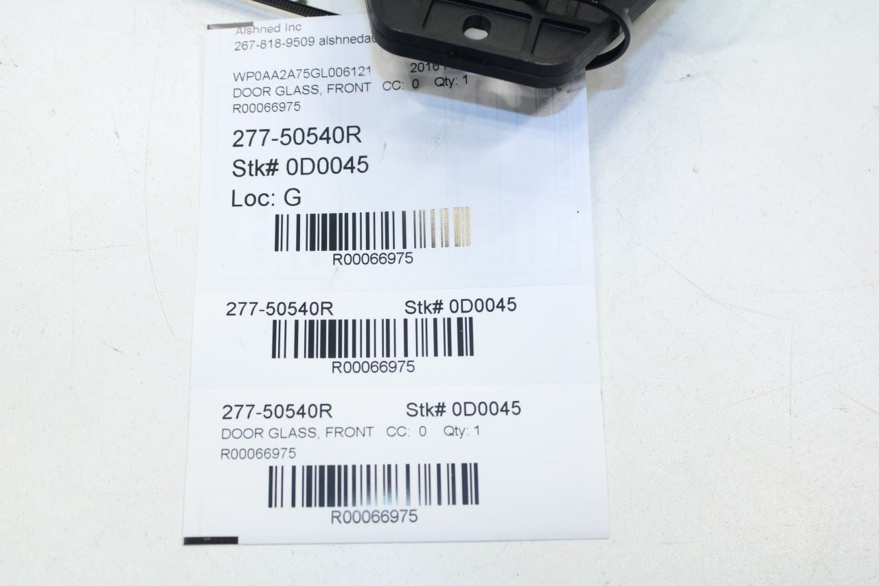 2010-2016 Porsche Panamera 4 3.6L AWD Front Right Door Window Glass 97054251205 - Alshned Auto Parts