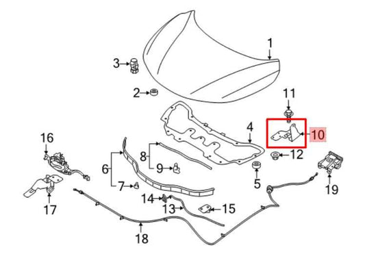 20-22 Nissan Rogue Sport SL 2.0L AWD Front RH and Left Side Hood Hinge Set of 2 - Alshned Auto Parts