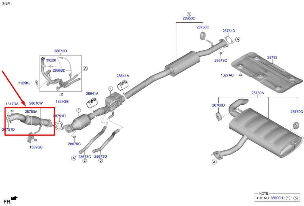 2023-25 Kia Sportage Hybrid EX 1.6L turbo Front Exhaust Muffler Pipe 28610-CH540 - Alshned Auto Parts