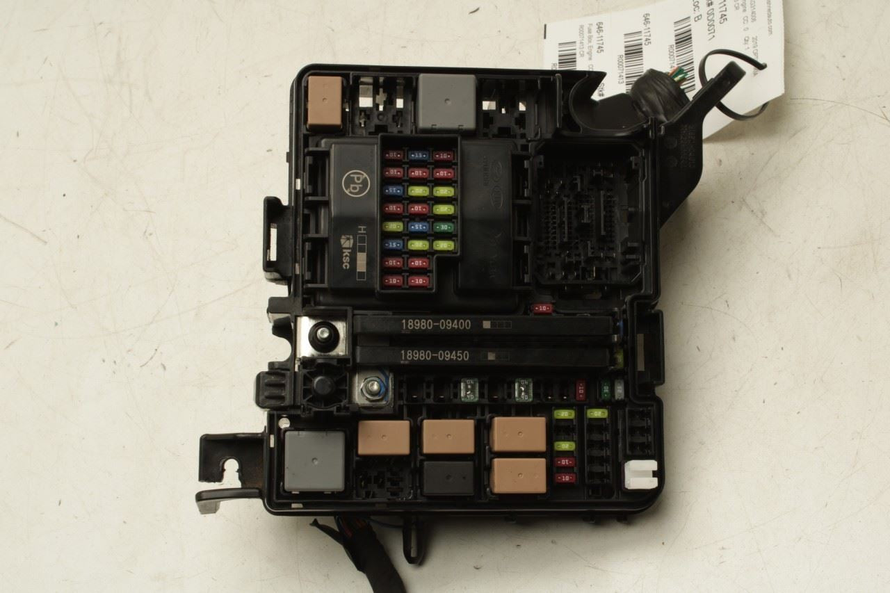 19-20 Kia Optima LX 2.4L Engine Bay Fuse Relay Box Module w/ Wire Harness *ReaD* - Alshned Auto Parts