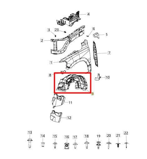 2019-2024 Ram 1500 Front Right Inner Fender Liner Splash Shield 68275896AE OEM - Alshned Auto Parts