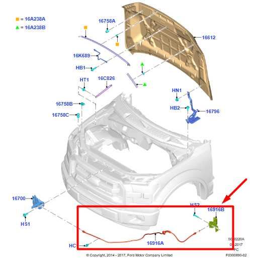 2015-25 Ford F150 XL 2.7L Hood Release Control Cable w/ Handle FL34-16B975-A OEM - Alshned Auto Parts