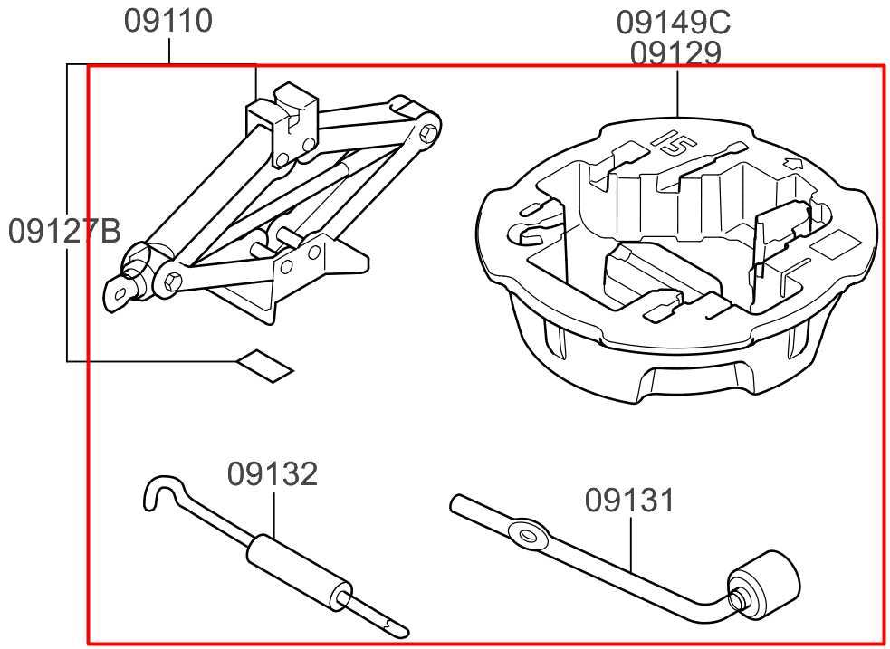 2005-2014 Hyundai Sonata 2.4L Lift Jack and Tool Kit w/ Foam Holder Container - Alshned Auto Parts