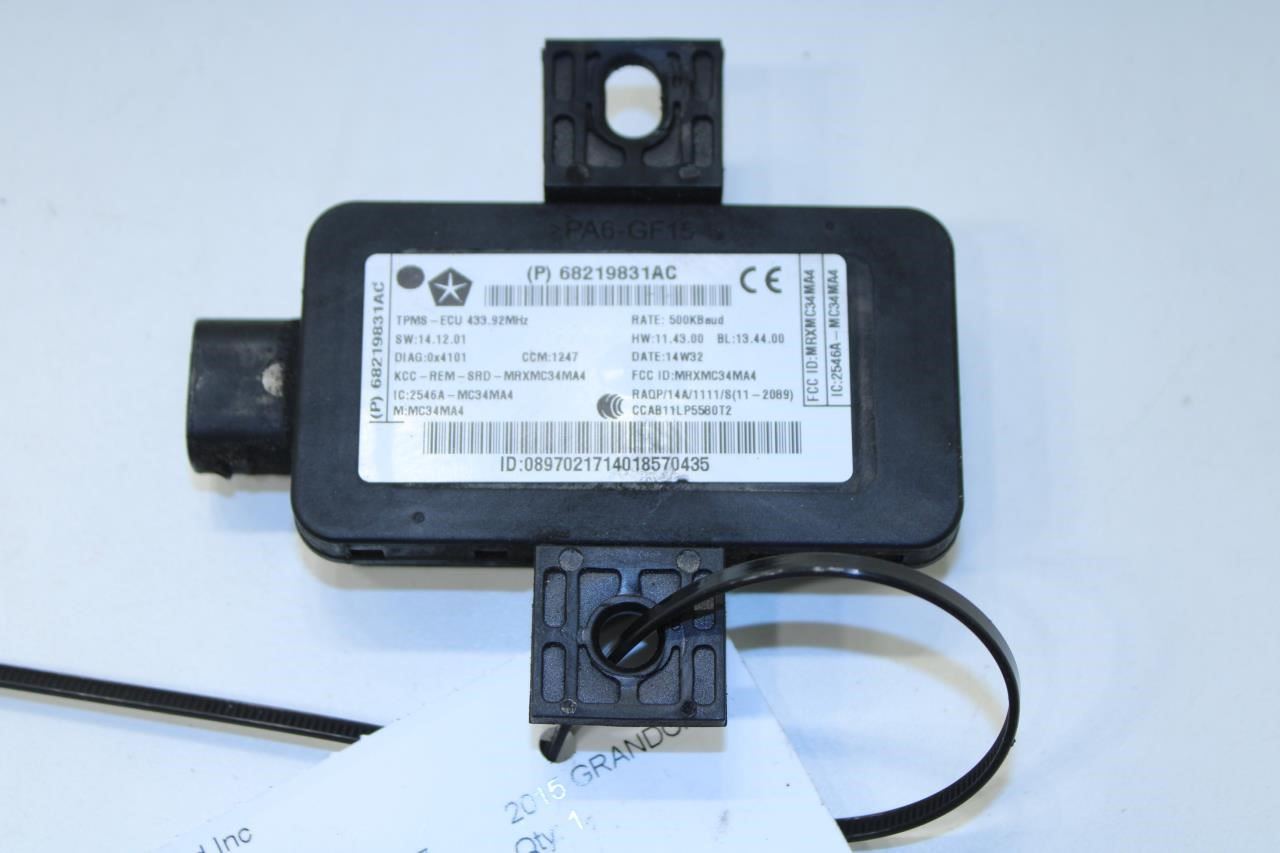 14-2015 Jeep Grand Cherokee Limited Tire Pressure Monitoring System Module TPMS - Alshned Auto Parts