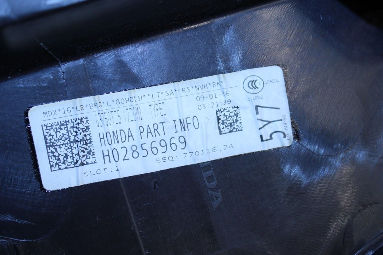 2017-2018 Acura MDX Advance Rear Left Driver Door Trim Panel 83751-TZ5-H91ZC OEM - Alshned Auto Parts