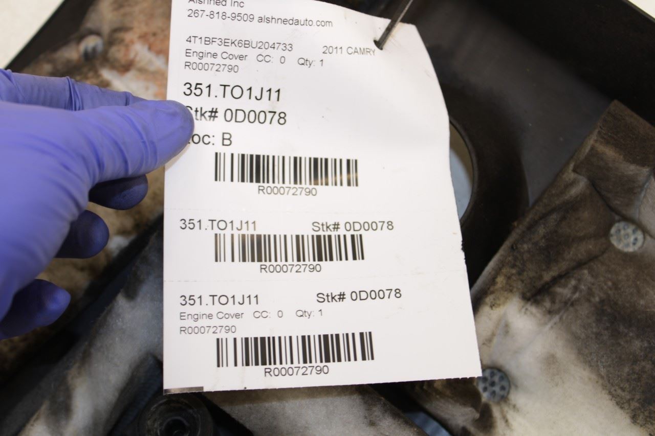 2009-2011 Toyota Camry LE 2.5L Engine Appearance Motor Cover 12601-0V030 OEM - Alshned Auto Parts