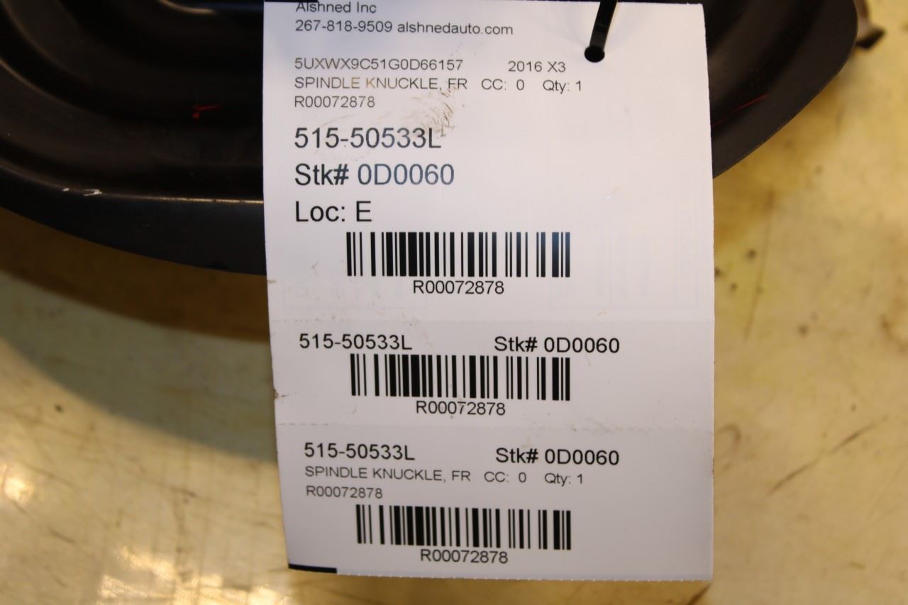 2011-17 BMW X3 xDrive28i Front Left Driver Side Spindle Knuckle Hub 31216855953 - Alshned Auto Parts