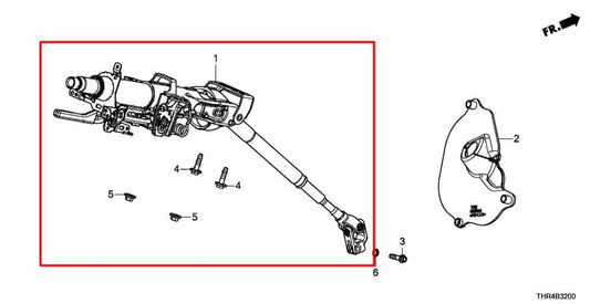 18-26 Honda Odyssey Touring 3.5L FWD Steering Column Assembly 53200-THR-A02 OEM - Alshned Auto Parts