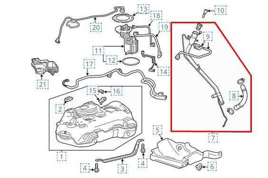 2019-2025 Cadillac XT4 Premium 2L Fuel Filler Neck Tube Pipe 85602407 OEM - Alshned Auto Parts