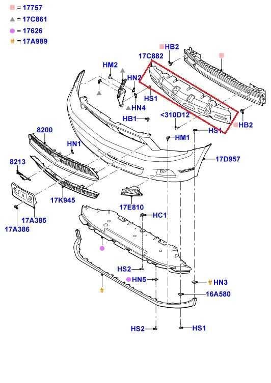 10-12 Ford Mustang Conv V6 Front Bumper Isolator Impact Absorber AR33-17E898-AC - Alshned Auto Parts