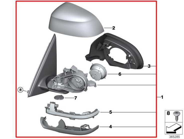 11-17 BMW X3 xDrive28i Passenger Right Side Rear View Mirror 51-16-7-395-226 OEM - Alshned Auto Parts