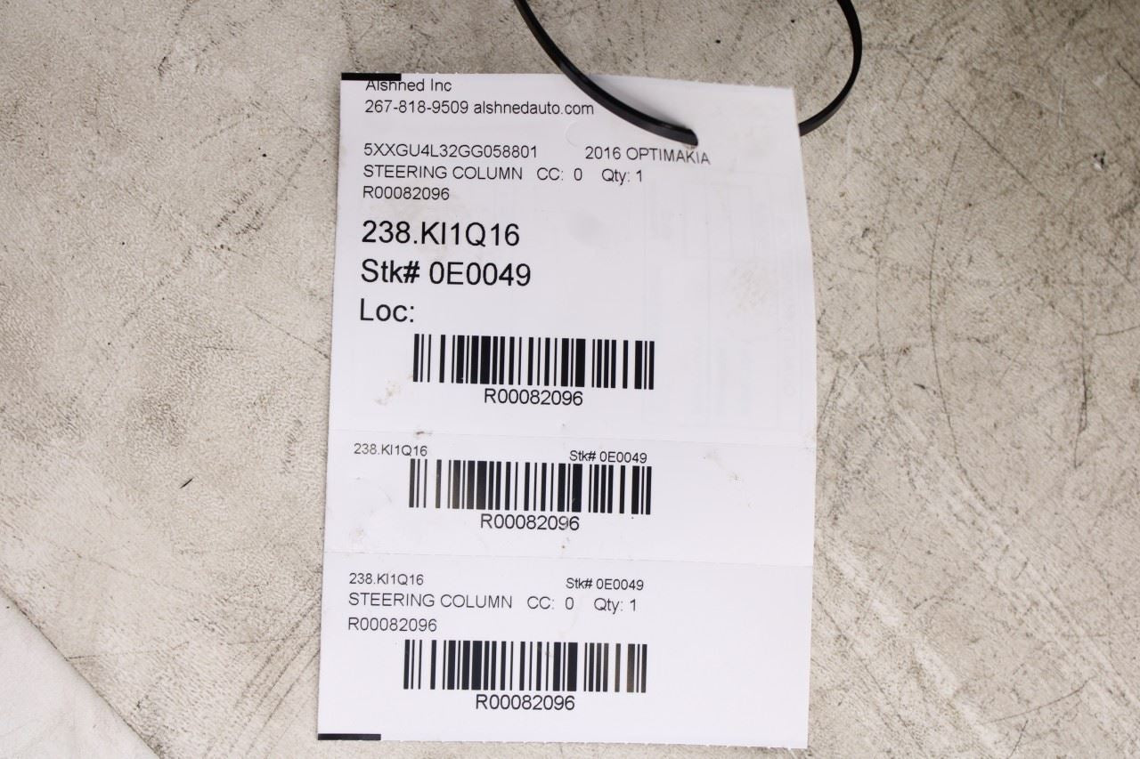 2016-2018 Kia Optima EX 2.4L FWD Steering Column Assembly 56300D5700 OEM15