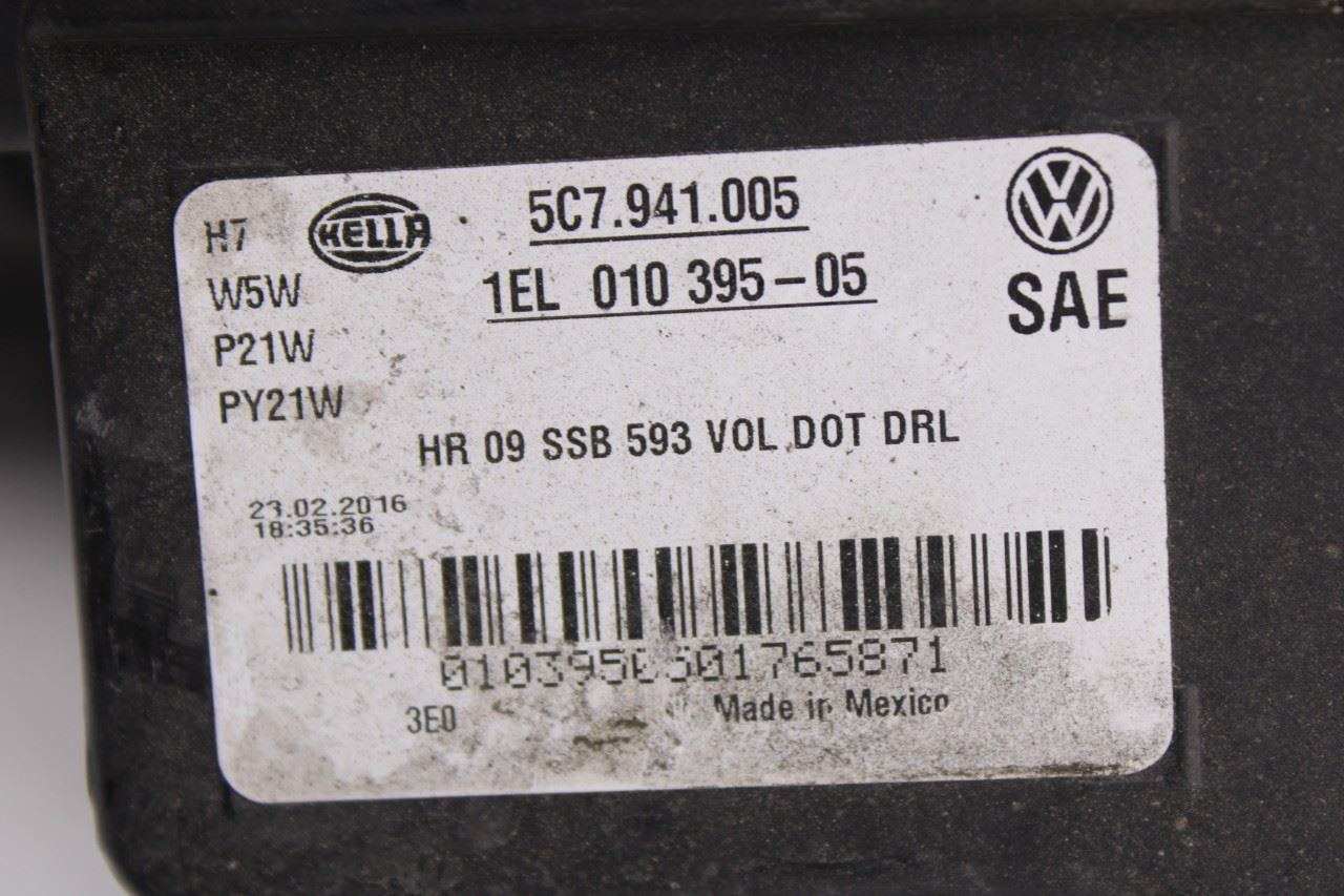 2011-16 Volkswagen Jetta Sport Front Driver Left Side Headlight Lamp 5C7-941-0058
