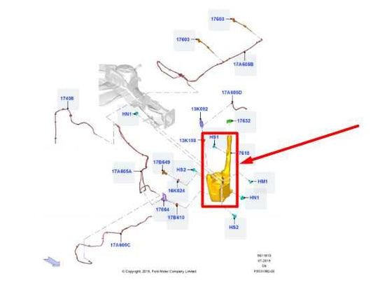 2016-2018 Lincoln MKX Windshield Washer Reservoir Bottle GT4Z-17618-A OEM - Alshned Auto Parts