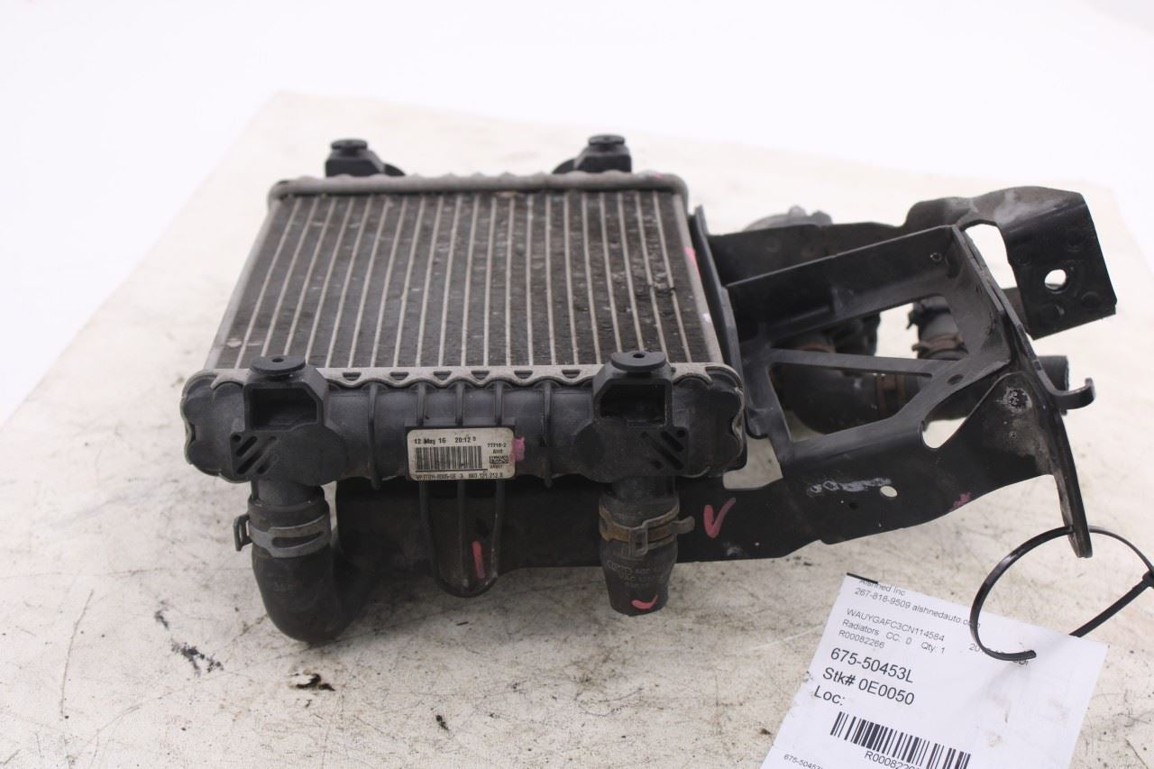 2012-15 Audi A7 Premium 3.0L AWD Auxiliary Left Side Cooling Radiator w/ Bracket5