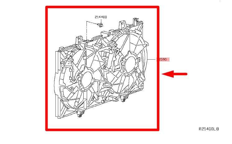 2014-20 Nissan Rogue S 2.5L Dual Radiator Cooling Fan Motor Assy 21481-4BA0A OEM - Alshned Auto Parts