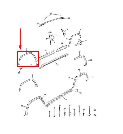 2019-2021 Jeep Cherokee FR Left Side Fender Flare Molding 68315995AC OEM *ReaD* - Alshned Auto Parts