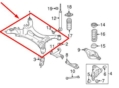 2014-2020 Infiniti QX60 FWD Rear Suspension Crossmember 55400-3KD0E OEM - Alshned Auto Parts