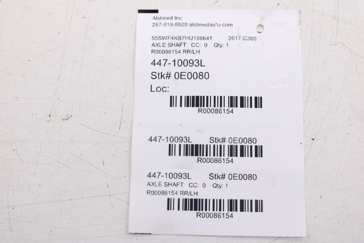 2015-2021 Mercedes-Benz C300 4Matic Rear Left Side CV Axle Drive Half Shaft - Alshned Auto Parts