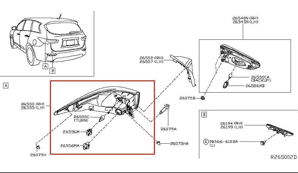 2016-2020 Infiniti QX60 Rear Right Passenger Side Tail Light Lamp 26550-9NC0A - Alshned Auto Parts