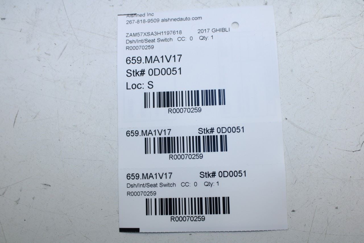 2017-2020 Maserati Ghibli Front Left Side Power Seat Adjustment Switch 673000293 - Alshned Auto Parts