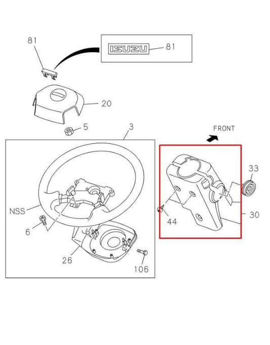 2012-2020 ISUZU NPR HD Steering Column Shroud Cover 8-97405-356-5 OEM - Alshned Auto Parts