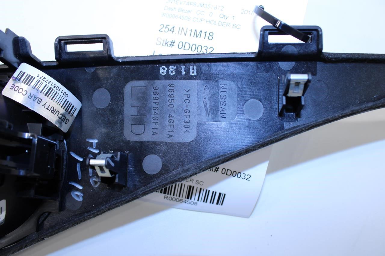 16-20 Infiniti Q50 Luxe RWD Center Console Trim Panel w/ Cup Holder 96950-6HJ6A - Alshned Auto Parts