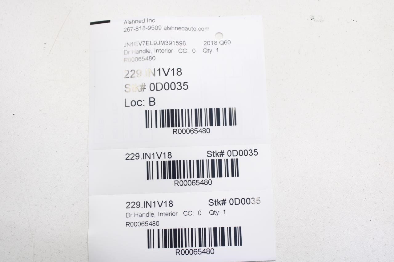 2017-22 Infiniti Q60 Luxe Driver Left Side Door Interior Handle 80671-1MA1A OEM - Alshned Auto Parts