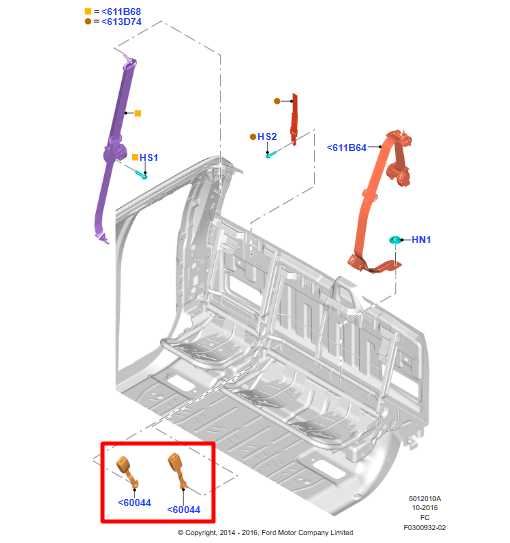 15-17 Ford F150 Super Cab Lariat Rear Center and RH 2nd Row Seat Belt Buckle Set - Alshned Auto Parts
