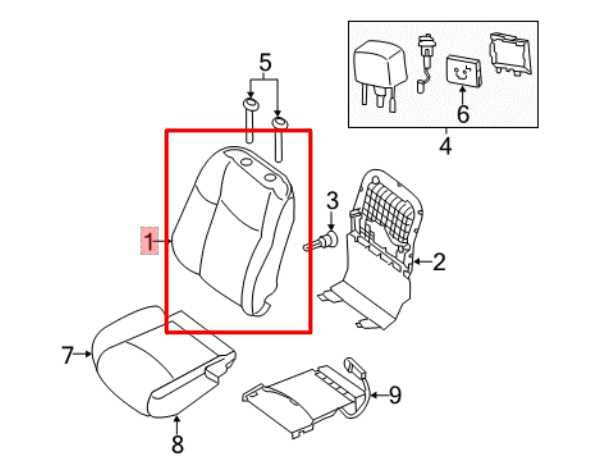 16-20 Nissan Pathfinder SV Front Right Side Seat Back Upper Cushion 87600-9PG1A - Alshned Auto Parts