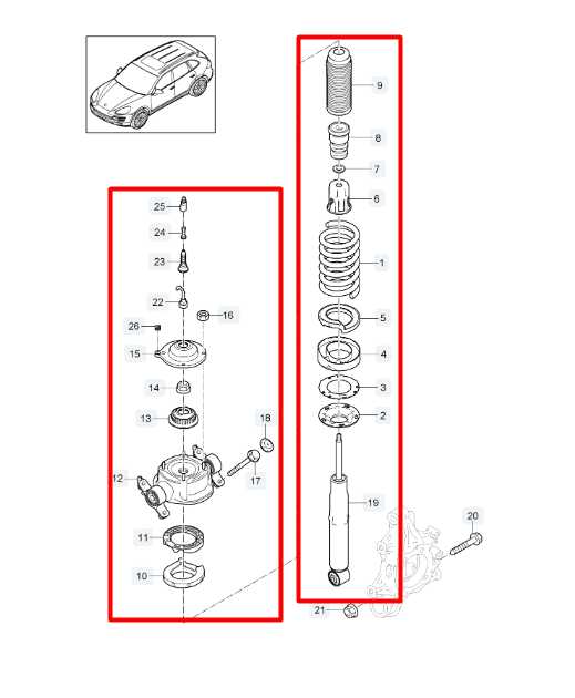 11-18 Porsche Cayenne Platinum AWD Rear Suspension LH Side Shock Strut Absorber - Alshned Auto Parts