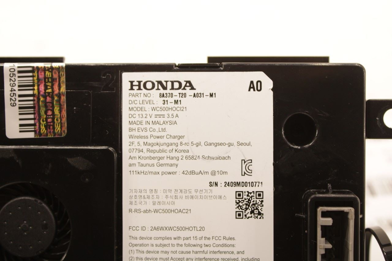 2023-2026 Acura Integra A-Spec Wireless Charging Control Module 8A370-T20-A03 - Alshned Auto Parts