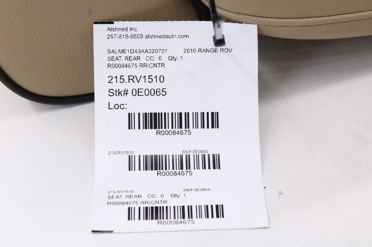 2010-12 Land Rover Range Rover HSE 5.0L Rear 2nd Row Seat Center Cushion Armrest - Alshned Auto Parts