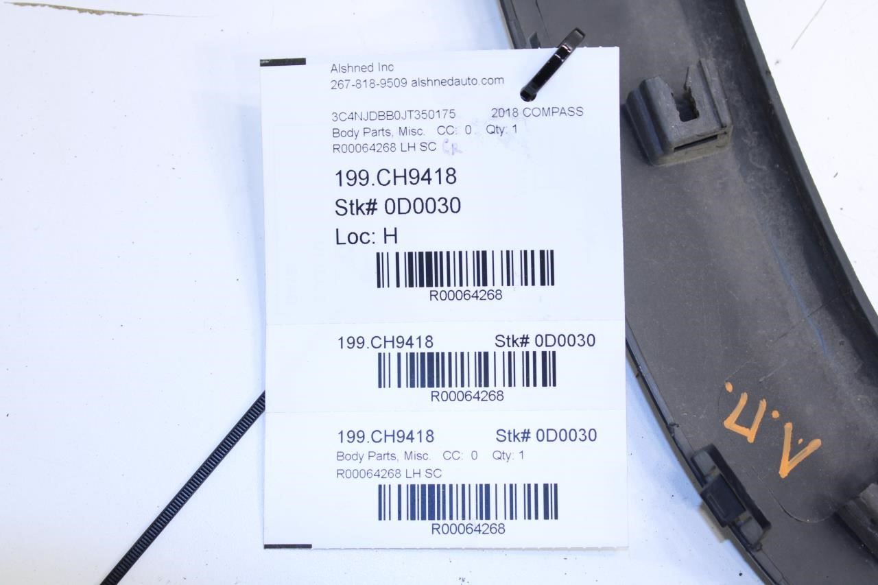 17-25 Jeep Compass Latitude Front LH Wheel Fender Flare Molding 5UP11TRMAB *ReaD - Alshned Auto Parts