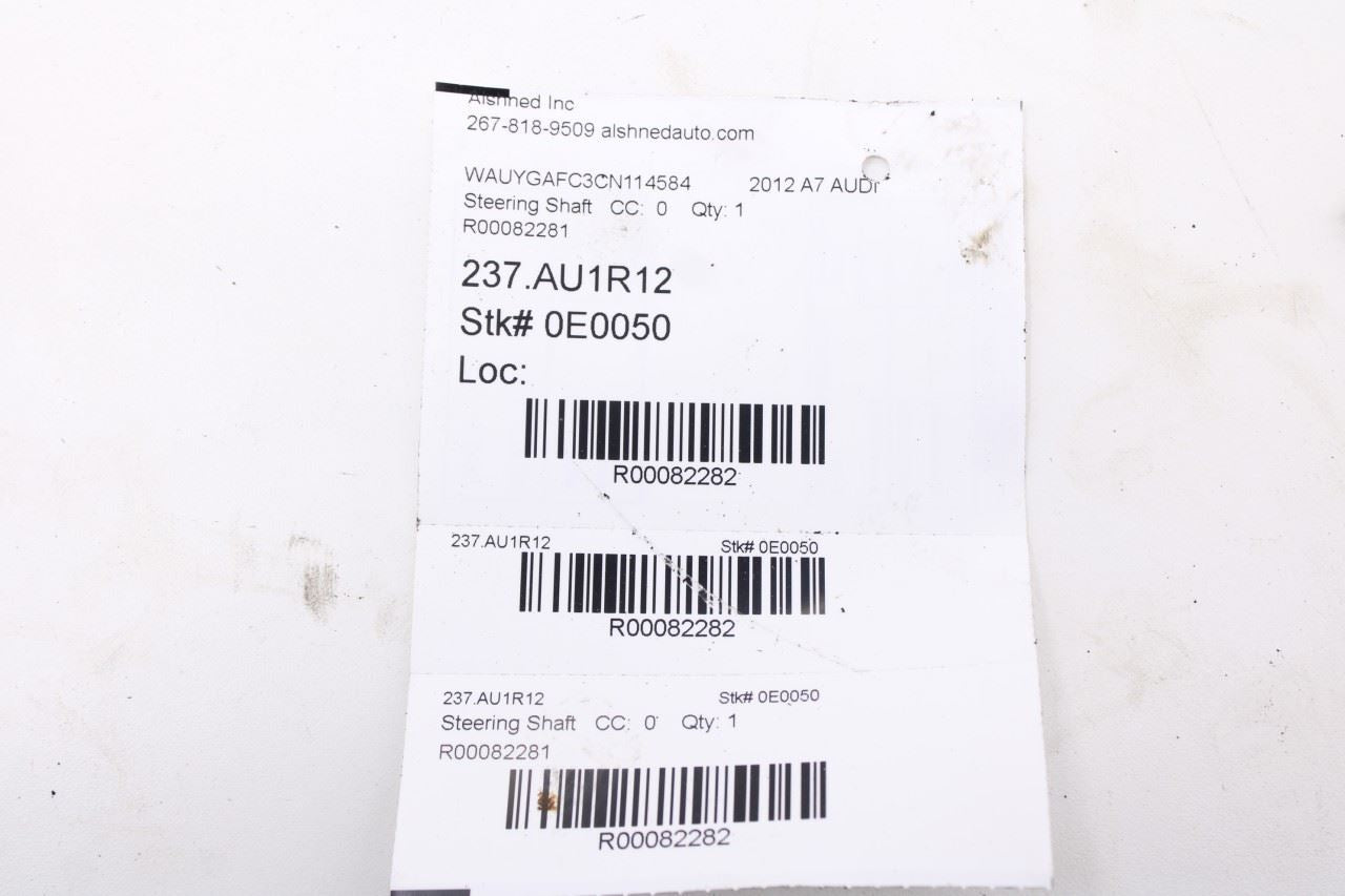 12-18 Audi A7 Premium 3.0L AWD Steering Column Intermediate Shaft 4G1-419-753-B9