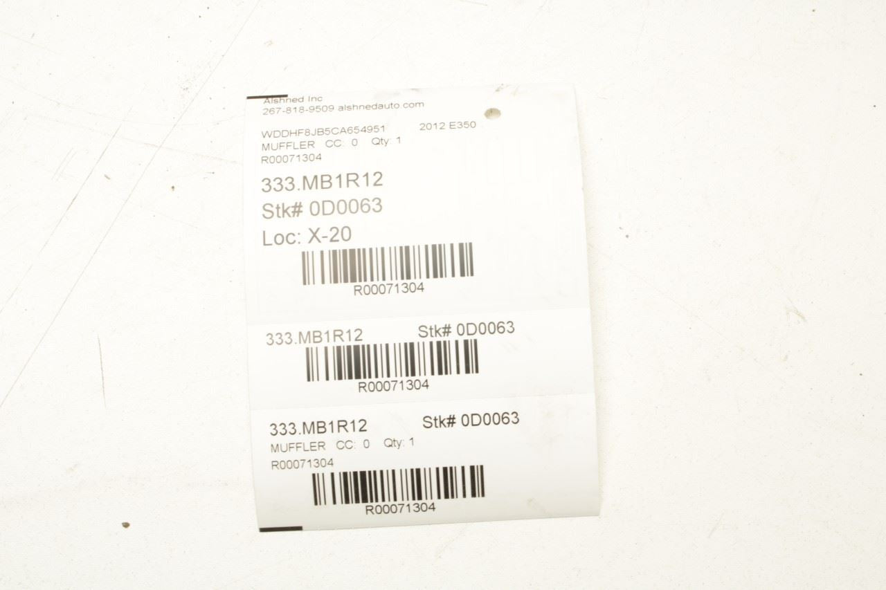 12-13 Mercedes-Benz E350 Sport 4Matic Rear Left and Right Exhaust System Muffler - Alshned Auto Parts