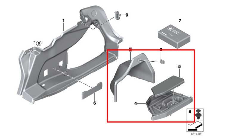 2017-20 BMW 430i xDrive Rear Right Side Quarter Tim Panel Battery Cover w/ Tools - Alshned Auto Parts