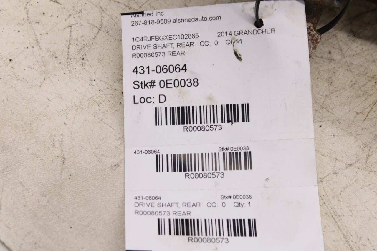 2014-2022 Jeep Grand Cherokee Limited 3.6L 4WD Rear Drive Shaft 68206211AA OEM - Alshned Auto Parts