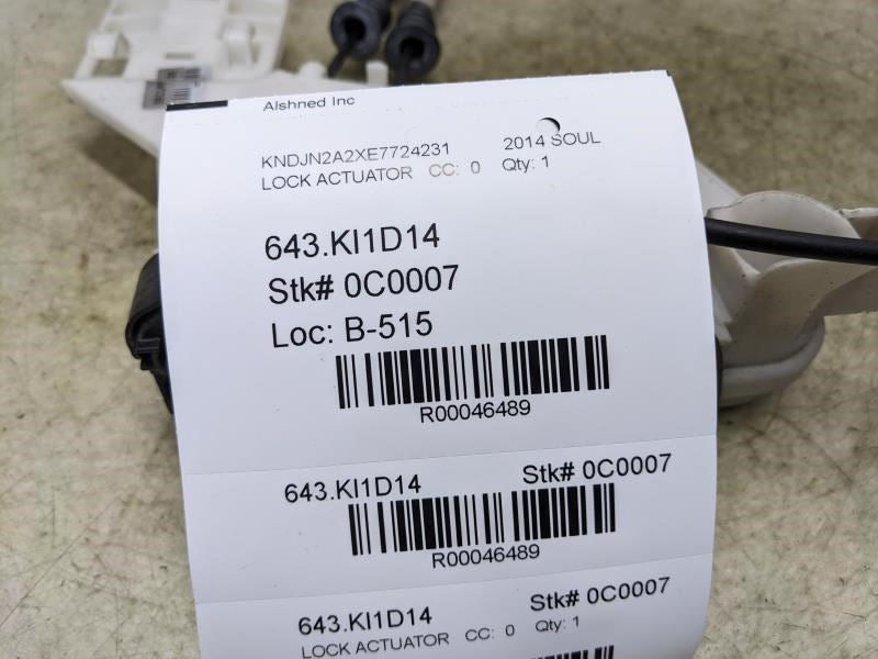 2014-2019 Kia Soul Front Left Door Lock Latch Actuator 81310-B2030 OEM - Alshned Auto Parts