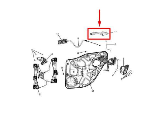 2017-2024 Dodge Durango Rear RH Passenger Side Door Exterior Handle 1MW30GW7AE - Alshned Auto Parts