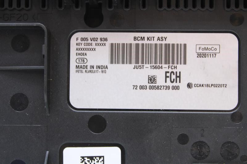 2021-2022 Ford EcoSport Cabin Fuse Box Body Control Module BCM JU5T-15604-FCH - Alshned Auto Parts