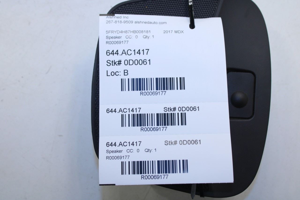 14-2020 Acura MDX Advance Center Dash Instrument Panel ELS Speaker 39120-TZ5-A31 - Alshned Auto Parts