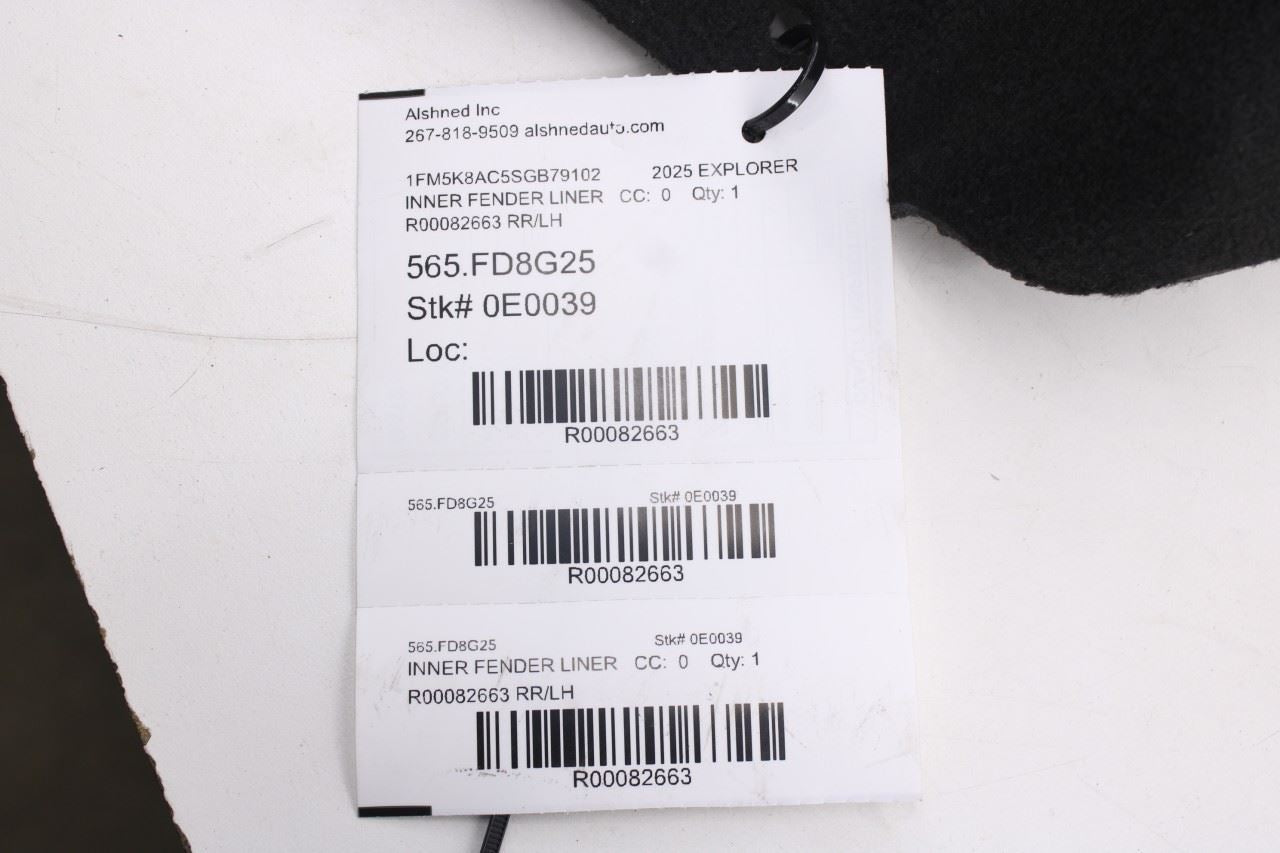 2020-26 Ford Explorer Interceptor Rear Left Side Wheelhouse Liner Splash Shield9