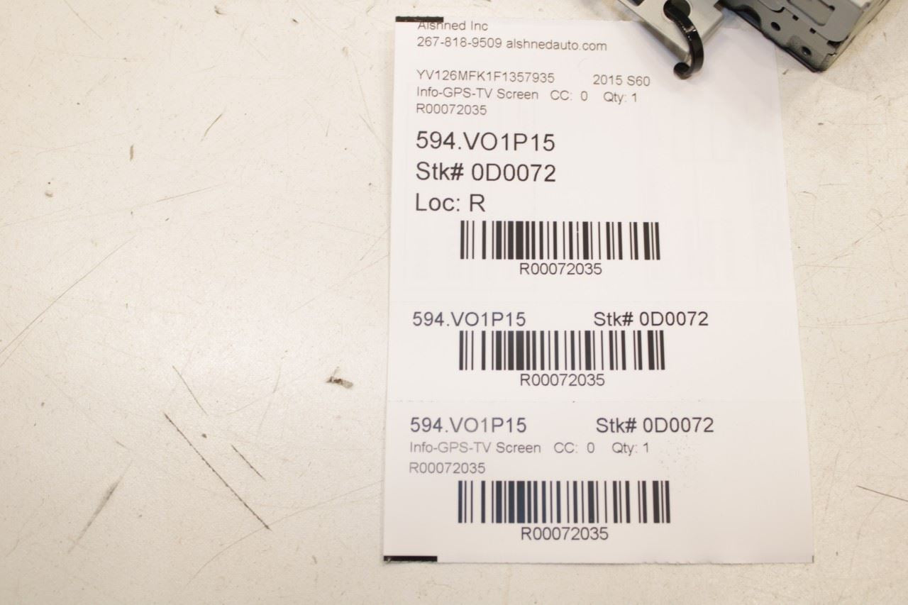 2011-2018 Volvo S60 T5 Premier Dash Information 7.0'' Display Screen 31382065 - Alshned Auto Parts