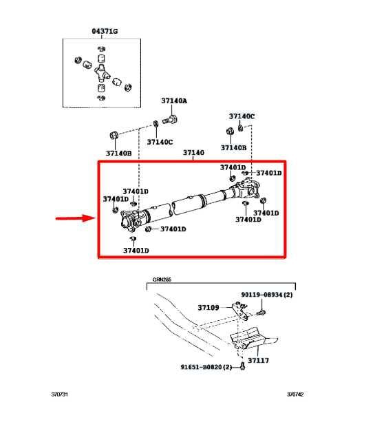 2010-24 Toyota 4Runner 4.0L 4WD Front Axle Drive Propeller Shaft 37140-60470 OEM - Alshned Auto Parts
