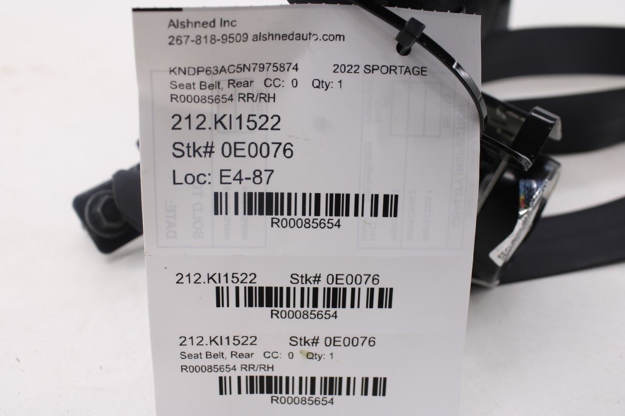 16-22 Kia Sportage Nightfall Rear Passenger RH Side 2nd Row Seat Belt Retractor11