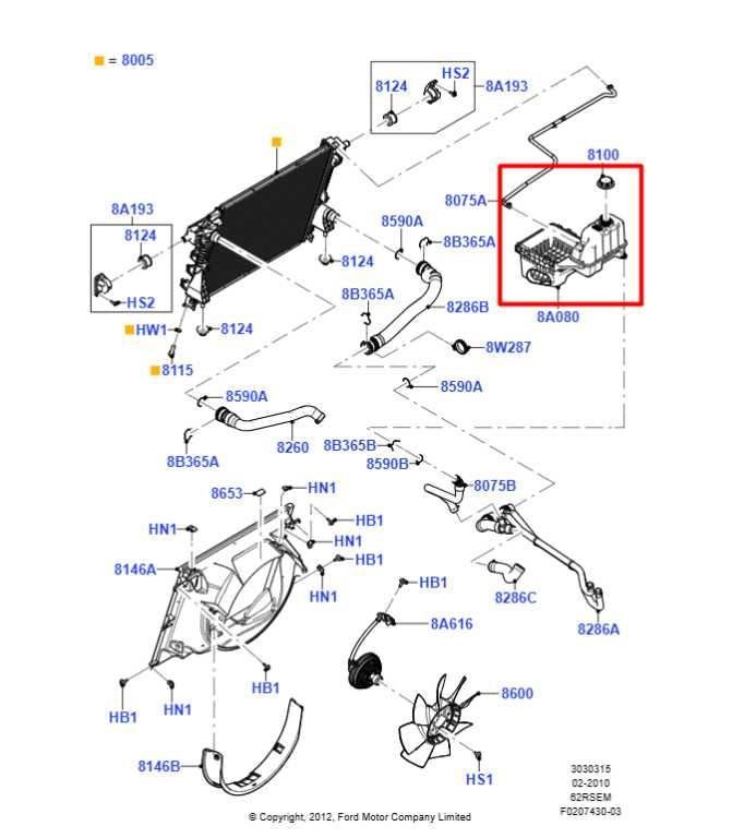 2011-16 Ford F250 Air Intake Housing w/ Radiator Coolant Overflow Tank Reservoir - Alshned Auto Parts