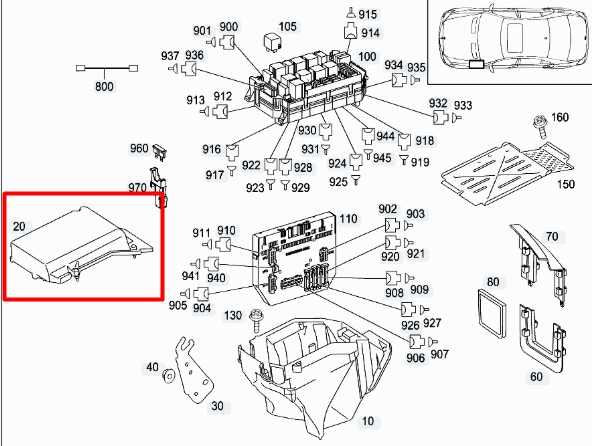 07-13 Mercedes-Benz S550 Under Hood Fuse and Relay Cover Trim 221-540-11-82 OEM - Alshned Auto Parts