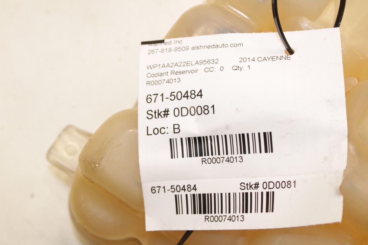 2014-2018 Porsche Cayenne Platinum Radiator Coolant Reservoir Bottle *ReaD* - Alshned Auto Parts