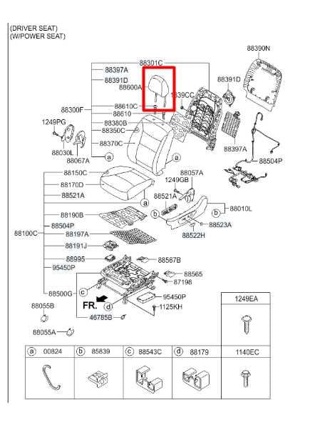 2013-15 Kia Sorento EX Front Right or Left Side Seat Headrest 88700-1U610LAA OEM - Alshned Auto Parts
